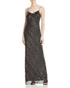 Adrianna Papell Bias Beaded Gown