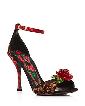 Dolce & Gabbana Women's Rose High-heel Sandals