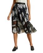 Ted Baker Floral Print Pleated Skirt