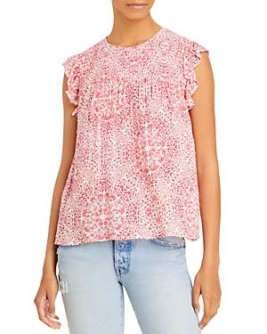 Aqua Printed Smocked Top - 100% Exclusive