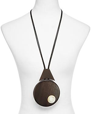Natori Mother Of Pearl Wooden Necklace