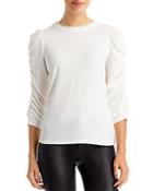 Status By Chenault Ruched Puff Sleeve Top