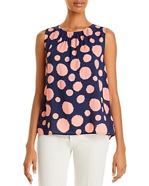 Velvet By Graham & Spencer Claudette Dotted Keyhole Tank