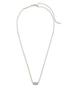 Kendra Scott Grayson Cubic Zirconia Adjustable Pendant Necklace In Rhodium Plate, 19