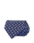 Salvatore Ferragamo Dolphin Print Silk Classic Tie