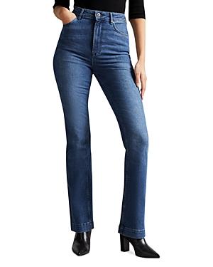 Ted Baker Piamo Kick Flare Jeans In Dark Wash