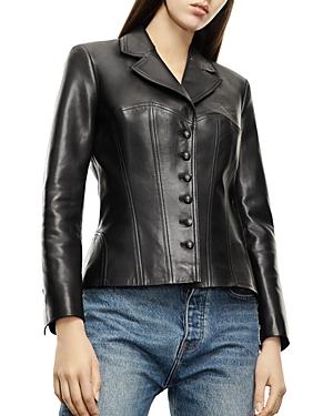 The Kooples Seamed Leather Jacket