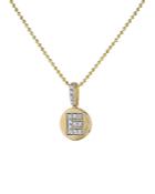 Bloomingdale's Diamond Accent Initial E Disc Pendant Necklace In 14k Yellow Gold, 0.10 Ct. T.w. - 100% Exclusive