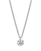 Lightbox Jewelry Lab Grown Diamond Pendant Necklace In 10k White Gold, 1 Ct. T.w. - 100% Exclusive