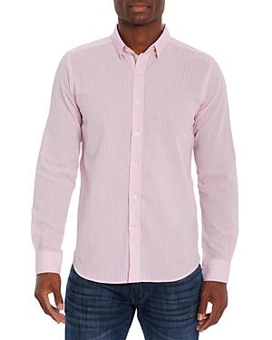 Robert Graham Keswick Cotton Seersucker Stripe Tailored Fit Button Down Shirt
