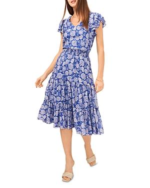 Vince Camuto Floral Ruffled Midi Dress