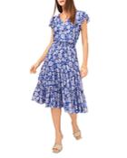 Vince Camuto Floral Ruffled Midi Dress