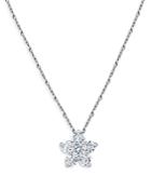 Unique Designs 14k White Gold Diamond Star Flower Pendant Necklace, 18 (63% Off) - Comparable Value $3,995