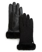 Ugg Shearling Sheepskin Cuffed Tech Gloves