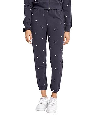Sundown By Splendid Playa Heart Embroidered Jogger Pants