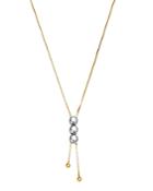 Bloomingdale's Diamond Triple Station Bolo Necklace In 14k White & Yellow Gold, 0.70 Ct. T.w. - 100% Exclusive