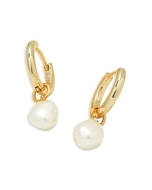 Kendra Scott Willa Cultured Baroque Pearl Huggie Hoop Earrings