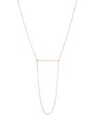 Moon & Meadow Bar & Draped Chain Necklace In 14k Yellow Gold, 30l - 100% Exclusive