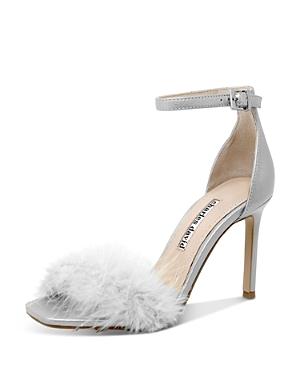 Charles David Women's Esquire Ankle Strap Metallic Leather High Heel Sandals