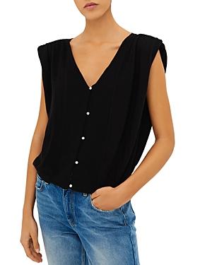 Ba & Sh Lony Smocked Shoulder Top