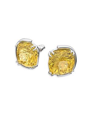 Swarovski Harmonia Yellow Cushion Cut Crystal Stud Earrings
