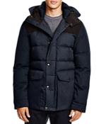 Cole Haan Mixed Media Hooded Down Jacket