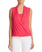 Milano Stud Neck Twist Front Top - Compare At $58