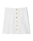 Michael Michael Kors Denim Button Front Skirt