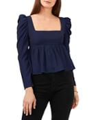 1.state Puff Sleeve Empire Top