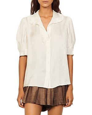 Sandro Estelle Puff Sleeve Top