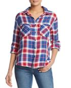 Billy T Plaid Button Down Top