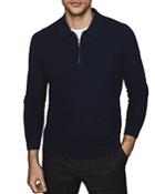 Reiss Stevie Half-zip Ribbed Polo Sweater