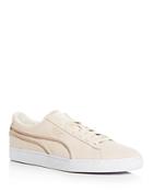 Puma Men's Classic Exposed Seams Suede Lace Up Sneakers