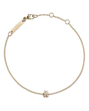 Zoe Chicco 14k Yellow Gold Itty Bitty Symbols Ladybug Bracelet