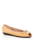 Paul Mayer Bay Brighton Quilted Peep Toe Ballet Flats - 100% Bloomingdale's Exclusive
