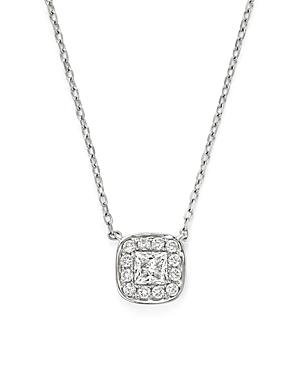Diamond Cluster Bezel Pendant Necklace In 14k White Gold, .30 Ct. T.w. - 100% Exclusive