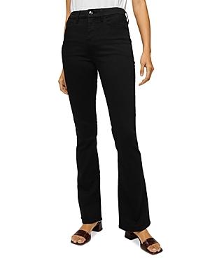 Jen7 By 7 For All Mankind Slim Bootcut Jeans In Classic Black Noir