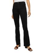 Jen7 By 7 For All Mankind Slim Bootcut Jeans In Classic Black Noir