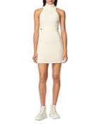 Herve By Herve Leger Turtleneck Halter Knit Dress