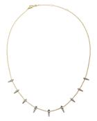 Nadri Como Shaky Necklace In 18k Gold-plated Sterling Silver & Black Ruthenium-plated Sterling Silver, 16