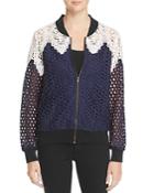 Lucy Paris Lace Paneled Bomber Jacket - 100% Bloomingdale's Exclusive
