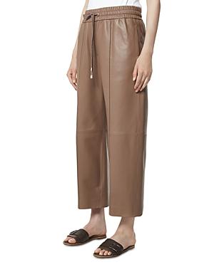 Peserico Drawstring Leather Pants