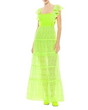 Alice And Olivia Jules Eyelet Tie Back Maxi Dress