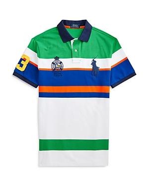 Polo Ralph Lauren Custom Slim Fit Striped Mesh Polo Shirt