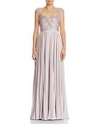 Aidan Mattox Pearl-embellished Satin Gown - 100% Exclusive