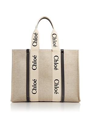 Chloe Woody Large Canvas Tote