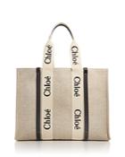 Chloe Woody Large Canvas Tote