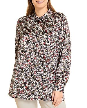 Marina Rinaldi Bandiera Printed Satin Shirt