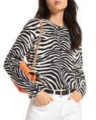 Michael Michael Kors Cashmere Zebra Print Sweater