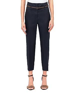 Peserico Belted High Waist Pants